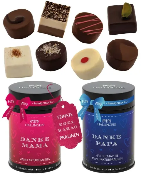 Danke Mama & Danke Papa - Pralinen, ohne Alkohol handmade