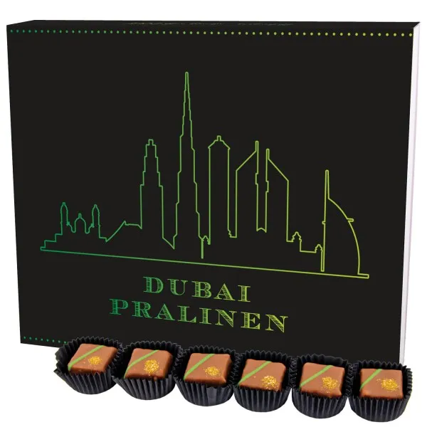 Dubai Pralinen XXL (Pralinenbox) - Manufaktur Dubai Pralinen Geschenk handmade ohne Alkohol aus Edelkakao feinste Dubai Schokolade (360g)