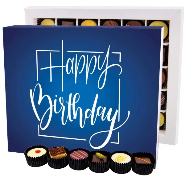 Happy Birthday blue XXL - Pralinen, ohne Alkohol handmade
