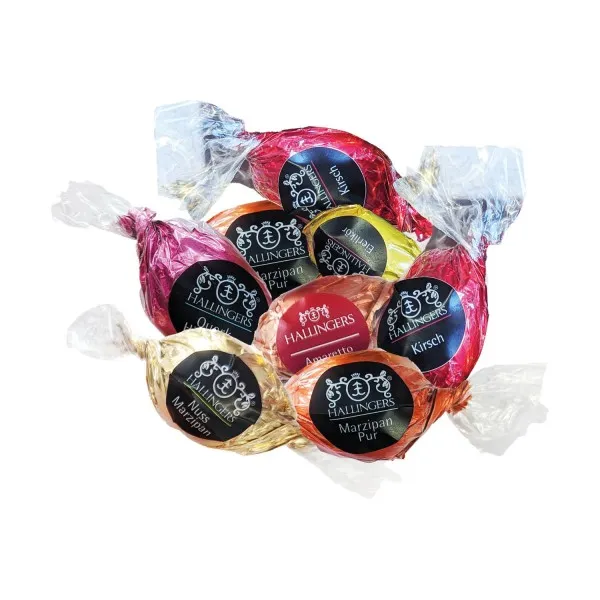 Easter Bag Pink Purple (Bundle) - Ostergeschenke als Osterkörbchen zu Ostern, 1 Schokolade 9 Trüffel & 20 Pralinen Ostereier (518g)