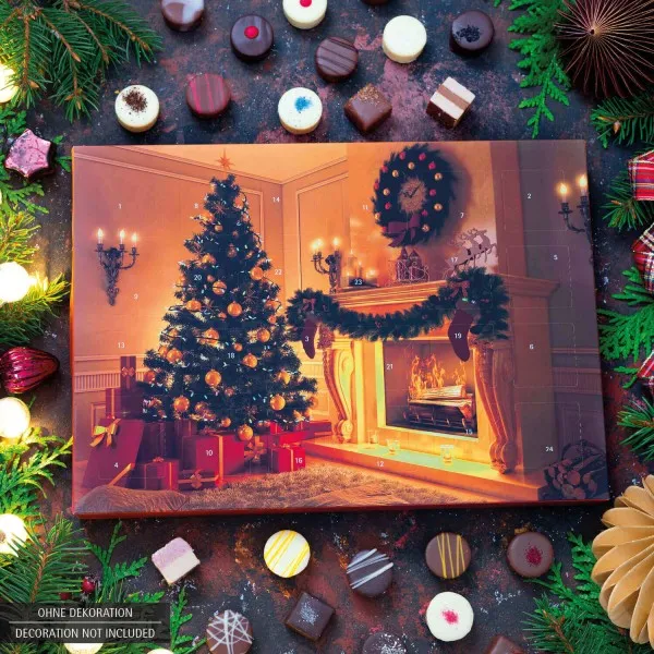 New York (Advents-Karton) - Adventskalender Pralinen Geschenk handmade teils mit Alkohol aus Edelkakao Schokolade (300g)