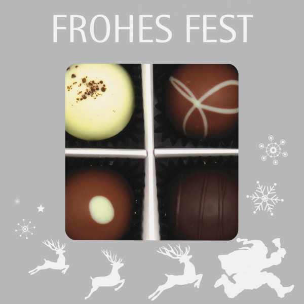Geschenk-Set mit Tafel Schokolade, Pralinen, Nougat-Mandeln und Tee (290g) - Groß No. 01 (Bundle)