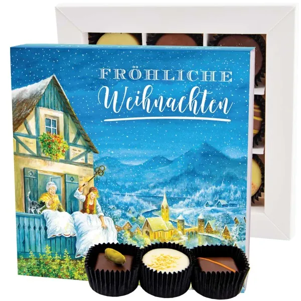 Fröhliche Weihnachten Frau Holle L - Pralinen, ohne Alkohol handmade