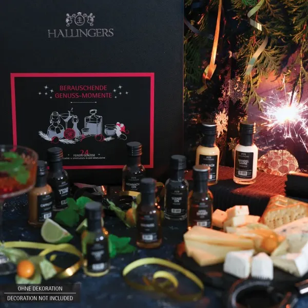 Berauschende Genussmomente - Whisky, Rum, Gin, Spirituose & Likör (Set) - Likör Adventskalender handmade, Premium Spirituosen und Likör (720ml)