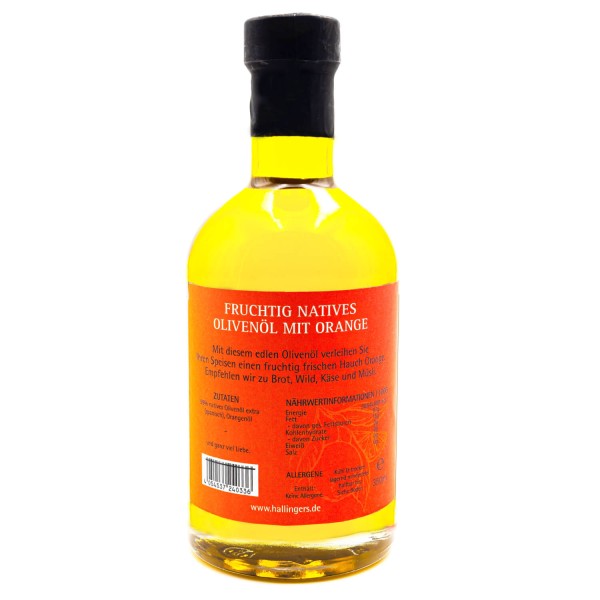 Premium Speise-Öl (350ml) - Fruchtig-natives Olivenöl mit Orange (Exklusivflasche)