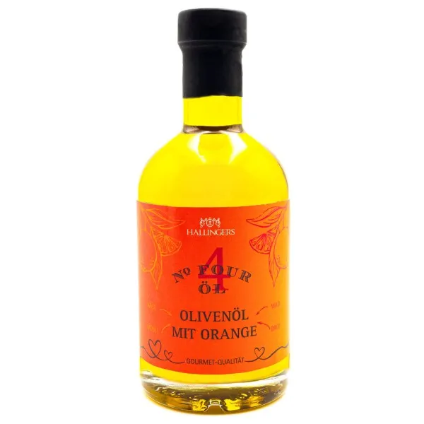 Premium Speise-Öl No. 4 (350ml) - Fruchtig-natives Olivenöl mit Orange (Exklusivflasche)