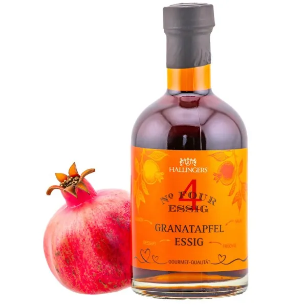 Mango-Grantapfel Crema 3% Säure (Exklusivflasche) - Gourmet-Essig für Salate und zum Verfeinern von Getränken & Speisen - Essigzubereitung (350ml)