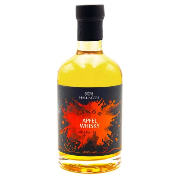 Premium Apfel-Whiskey-Likör (350ml) - Apfel-Whisky, Likör 25% vol. (Exklusivflasche)
