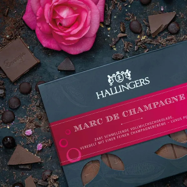 Marc de Champagne (Tafel-Karton) - Vollmilch Edel-Schokolade mit Marc de Champagne, handmade (90g)