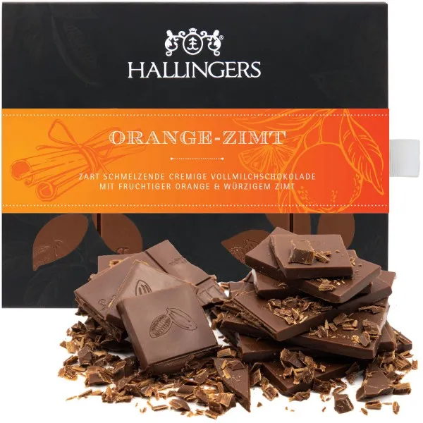 Orange-Zimt (Tafel-Karton) - Vollmilch Edel-Schokolade mit Orange & Zimt, handmade (90g)