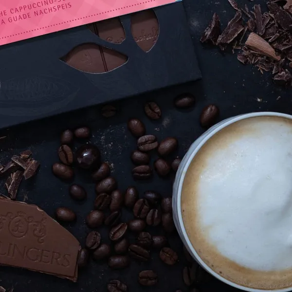Nachspeis (Tafel-Karton) - Vollmilch Edel-Schokolade mit Cappuccino, handmade (90g)