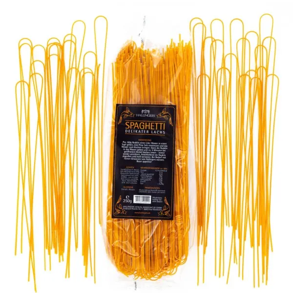 Spaghetti Lachs (Aromabeutel) - Pasta aus Hartweizengries, natürlich eingefärbt (250g)