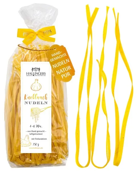 Knoblauch Nudeln - Edel-Pasta, aus Hartweizengries