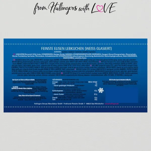 Weiß Glasiert (Elisenlebkuchen)