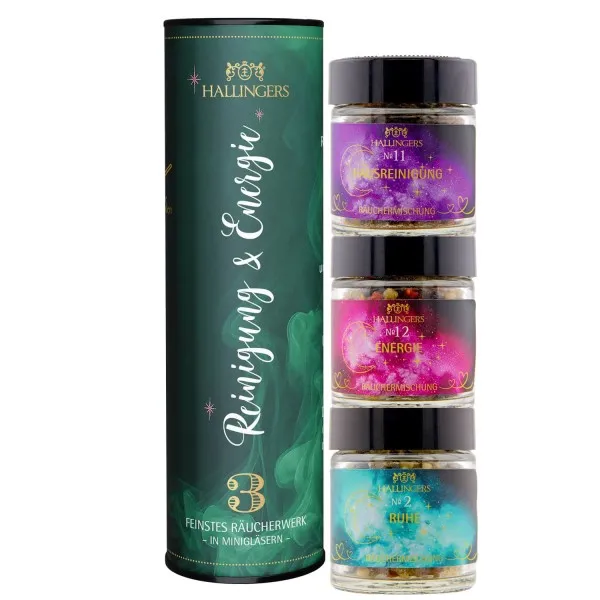 Reinigung & Energie (3 Räucherwerke im Glas)