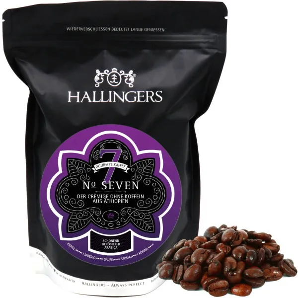 No. Seven (Aromabeutel) - Entkoffeinierter Gourmet-Kaffee aus Äthiopien, schonend langzeit-geröstet (500g)
