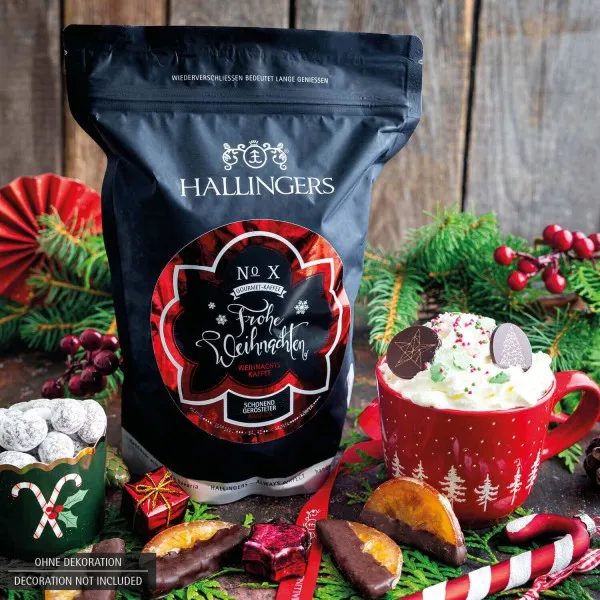 No. X Frohe Weihnachten (Aromabeutel) - Gourmet-Kaffee, schonend langzeit-geröstet (500g)