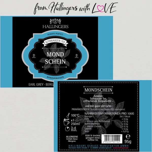 Mondschein (Premiumdose) - Loser Schwarz-Tee, Earl Grey, Bergamotte & Erholung (95g)
