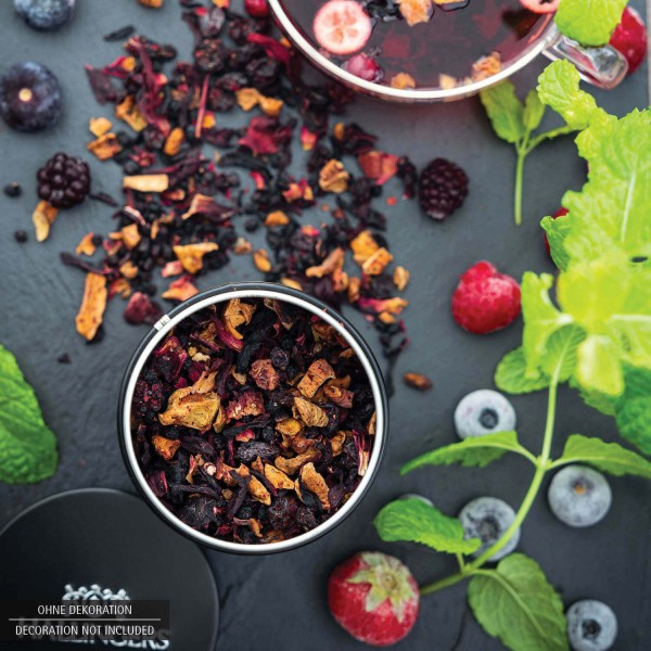 Loser Früchte-Tee mit Brombeere, Holunder & Erdbere (110g) - Waldbeergenuss (Premiumdose)