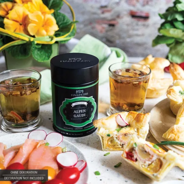 Alpengaudi (Premiumdose) - Loser Kräuter-Tee mit Süßapfel, Orange & Lemongras (110g)