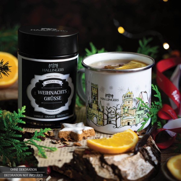 Loser Früchte-Tee mit Vanille Orange & Hagebutte (120g) - Weihnachtsgrüße (Premiumdose)