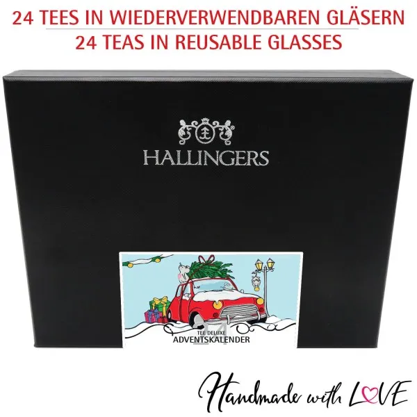 Christmas Car (Set) - Tee Adventskalender handmade, vegan & glutenfrei in Schraubgläsern (225g)