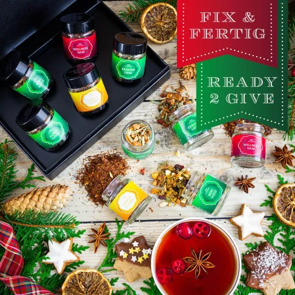 Frohe Weihnachten GREEN (5 Grün-Tees im Glas)