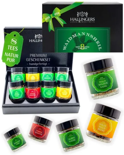 Waidmannsheil - Tee-Set, 8x loser Tee Geschenkbox