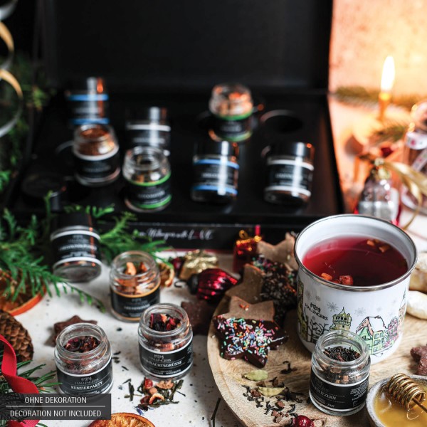 12er Tee-Geschenk-Set mit Tee aus aller Welt (110g) - Frohe Weihnachten (Set)