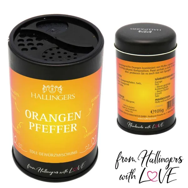 Origineller Orangen-Pfeffer (Aromadose) - Premium Pfeffer für Ente, Fleisch & Gemüse (105g)