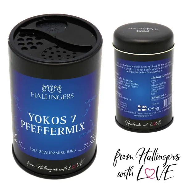 Yokos Sieben Pfeffermix (Aromadose) - Premium Pfeffer für Pfeffersauce, Pilze & Rinderfilet (95g)