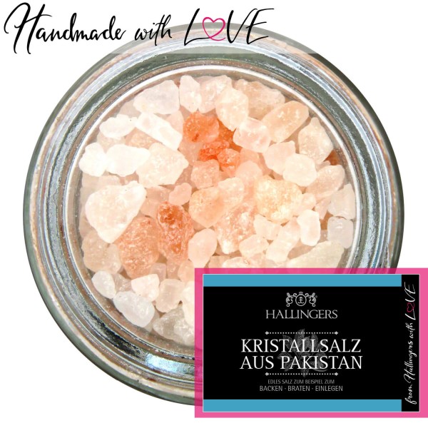 Premium Salz für Backen, Braten & Einlegen (200g) - Kristallsalz aus Pakistan (Aromadose)