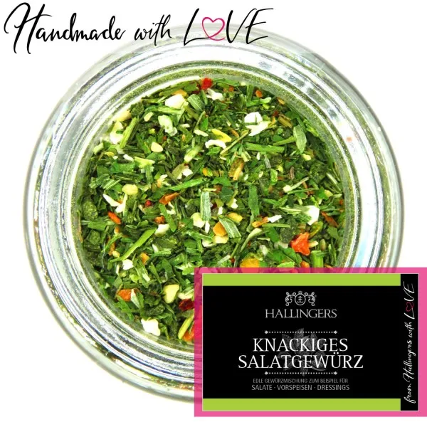 Knackiges Salatgewürz (Aromadose) - Gewürz-Mischung für Salate, Vorspeisen & Dressings (55g)