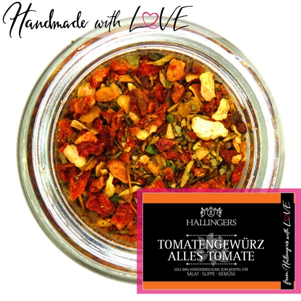 Gewürz-Mischung für Salat, Suppe & Gemüse (65g) - Tomatengewürz Alles Tomate (Aromadose)