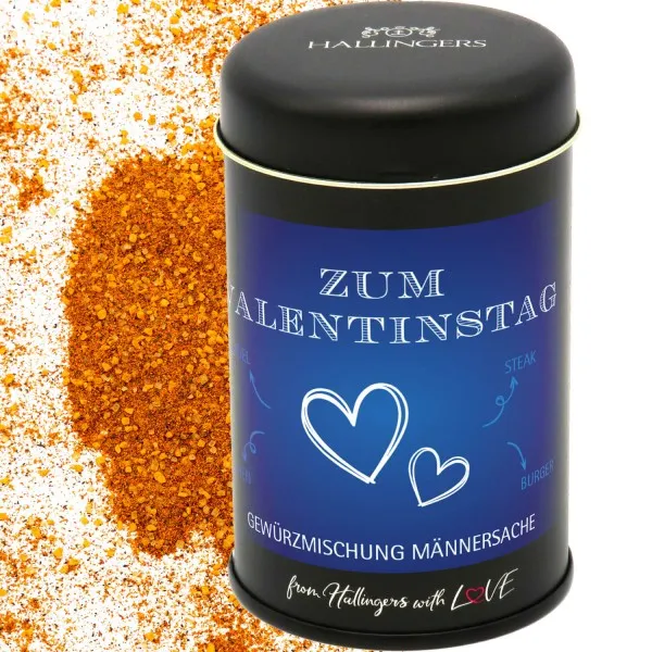 Zum Valentinstag - blue (Aromadose) - Gewürz-Mischung für Marinaden, Spare Ribs & Grill als Geschenk (130g)