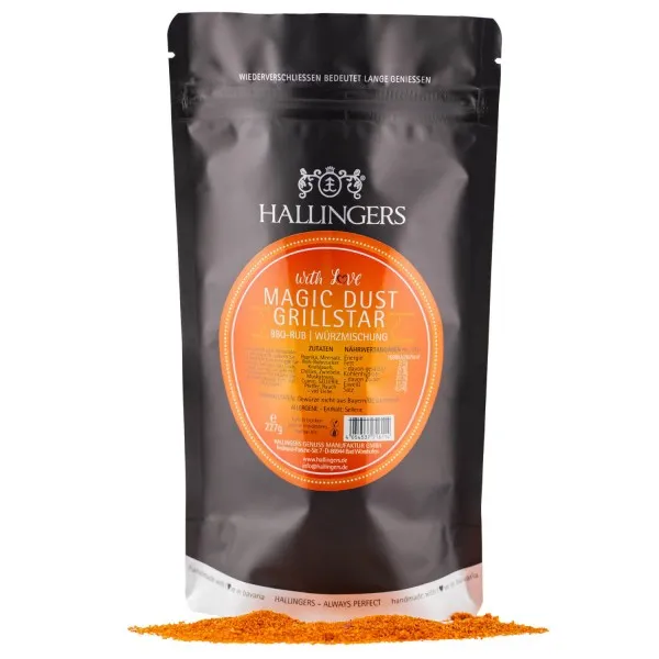 Magic Dust Grillstar (Aromabeutel) - Gewürz-Mischung BBQ-Rub Marinade für Fleisch, Geflügel & Fisch perfekt zum Würzen & Grillen (227g)