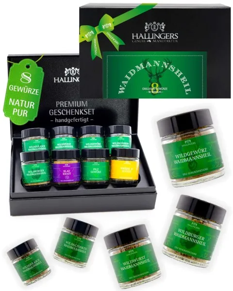 Waidmannsheil - Gewürz-Set, 8er Geschenkbox & Booklet