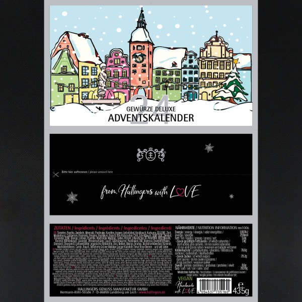 Bundle 24er Gewürz-Adventskalender & Genuss-Kochbuch (425g) - Gewürze Adventskalender & Happiness is handmade (Set)