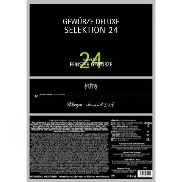 Deluxe Selektion 24 (Set) - Gewürz Geschenkset handmade, 24 Gewürze aus aller Welt (445g)