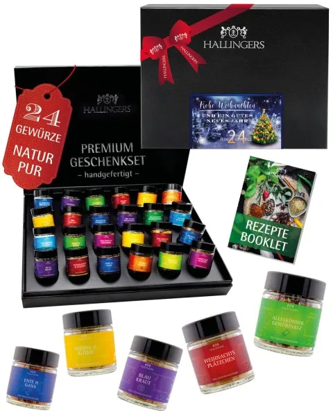 Frohe Weihnachten & ein Gutes Neues Jahr (24 Winter-Gewürze im Glas)