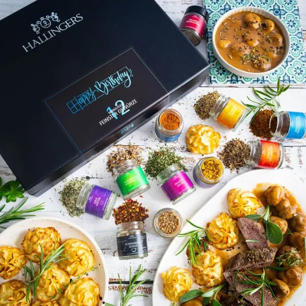 Hallingers Genuss Manufaktur Gewürz Geburtstagsgeschenk-Set