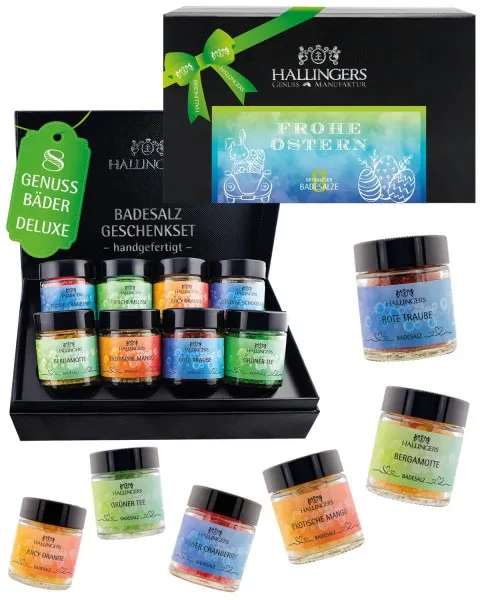 Frohe Ostern - Blue (8 Badesalze im Glas)