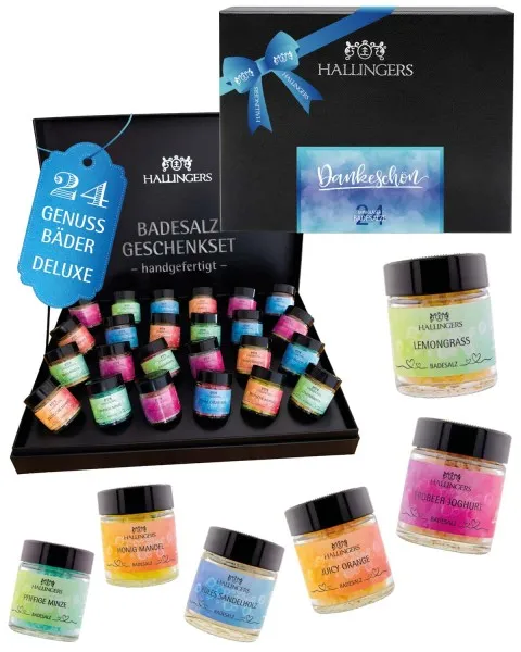 Dankeschön - Badesalze-Set, 24x Badezusatz Totes Meer