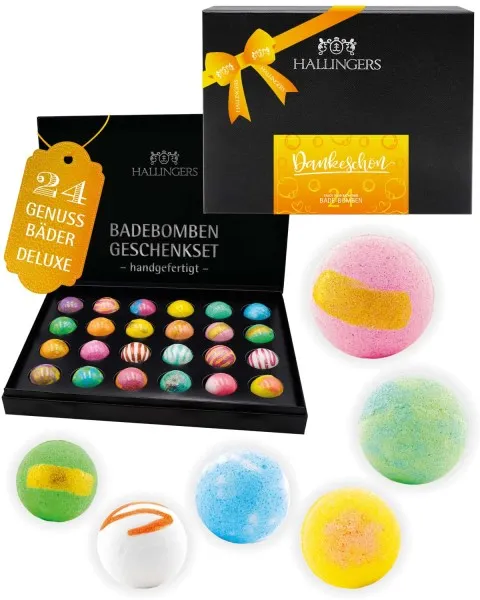 Dankeschön - Badebomben-Set, 24 Badekugeln Bath Bomb