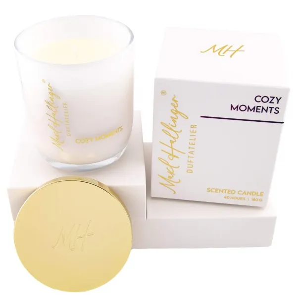 Cozy Moments (Kerzenglas & Box) - Stilvolle Duftkerze im Glas brennt bis zu 40 Studen Maxl Hallinger Duftatelier, scented candle (180g)