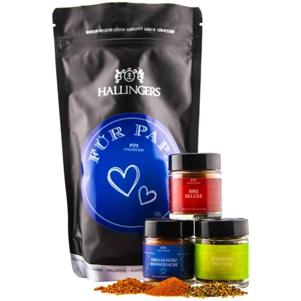 Für Papa (Bundle) - Vatertagsgeschenk Wundertüte Geschenkset Grill Gewürze & Pfeffer zum Vatertag (50g)