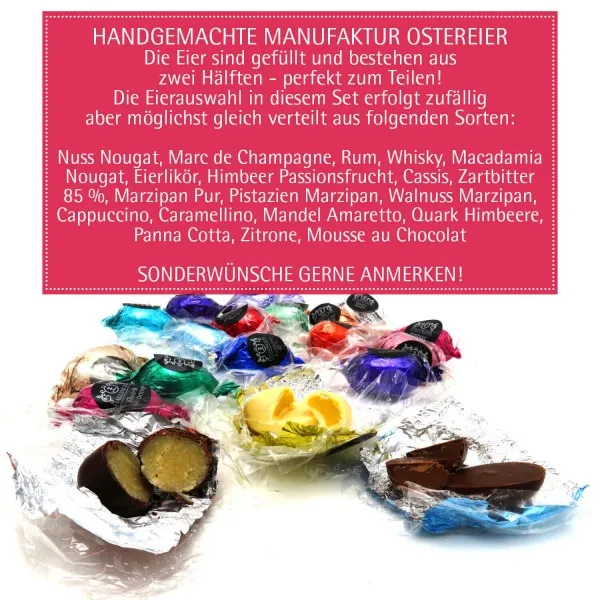 Easter Box Green (Bundle) - Ostergeschenke als Osterkörbchen zu Ostern, 60 Pralinen Ostereier & Geschenkbox (960g)