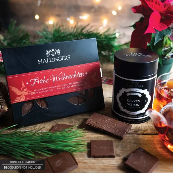Frohe Weihnachten - Klein No. 01 (Bundle) - Geschenk-Set mit Tee, Schokolade & Pralinen (260g)