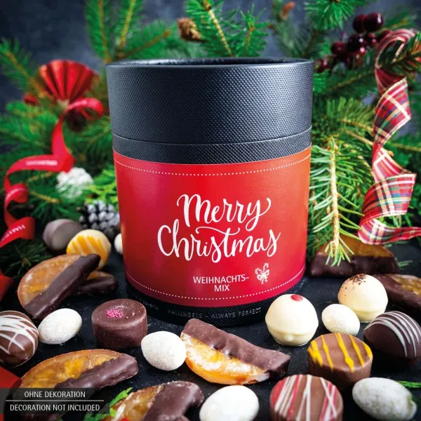 Weihnachts-Naschmix (Bundle) - Weihnachts-Geschenk-Set Pralinen-Mandeln-Orangen (450g)