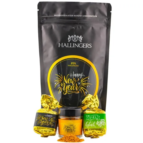 Happy New Year (Bundle) - Weihnachtliche Geschenk Wundertüte, Gourmet-Köstlichkeiten als Geschenkkorb zu Weihnachten (68g)